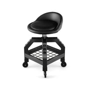 Sgabello da meccanico regolabile 42 x 44 x 67-80 cm elevato comfort ergonomico ruote universali in metallo giallo 20_0014156