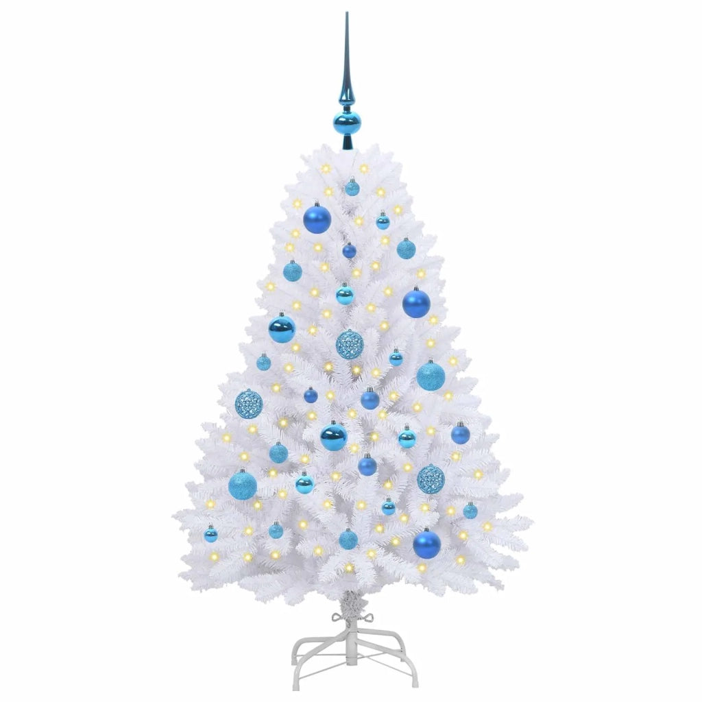 Albero di Natale | Decorazioni natalizie Artificiale con Rami Pieghevoli Bianco 120 cm
