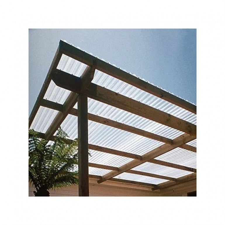 10 Lastre di Policarbonato Corrugato ONDA 76/18 CLEAR 1265X2000mm con protezione UV