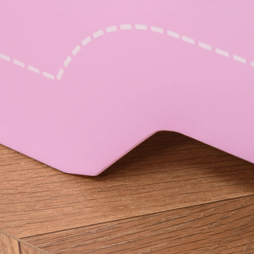 EasyComfort Letto per Bambini 3-6 Anni in Legno con Bordi Rialzati, 143x73x60 cm, Rosa