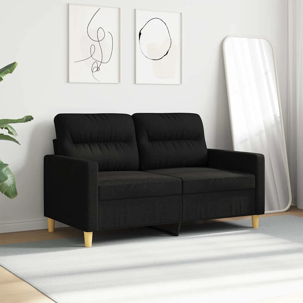 Divano a 2 Posti Nero 120 cm in Tessutocod mxl 128654