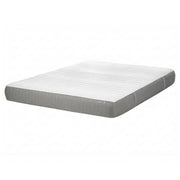 Materasso EU Medio 160 x 200 cm Bianco Grigio Schiuma Imbottitura Poliestere Sfoderabile