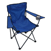 Poltrona pieghevole blu in metallo con braccioli mod. Giada