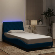 Giroletto con LED senza Materasso Blu 100x200 cm in Velluto 3213841