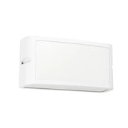 Applique Esterno Contemporanea Camarda Alluminio E Policarbonato Bianco Led 11Cm