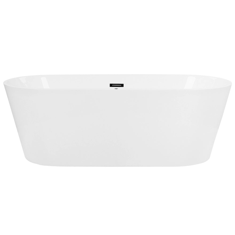 Vasca idromassaggio freestanding bianca sanitaria in acrilico singolo 170 x 80 cm ovale dal design moderno