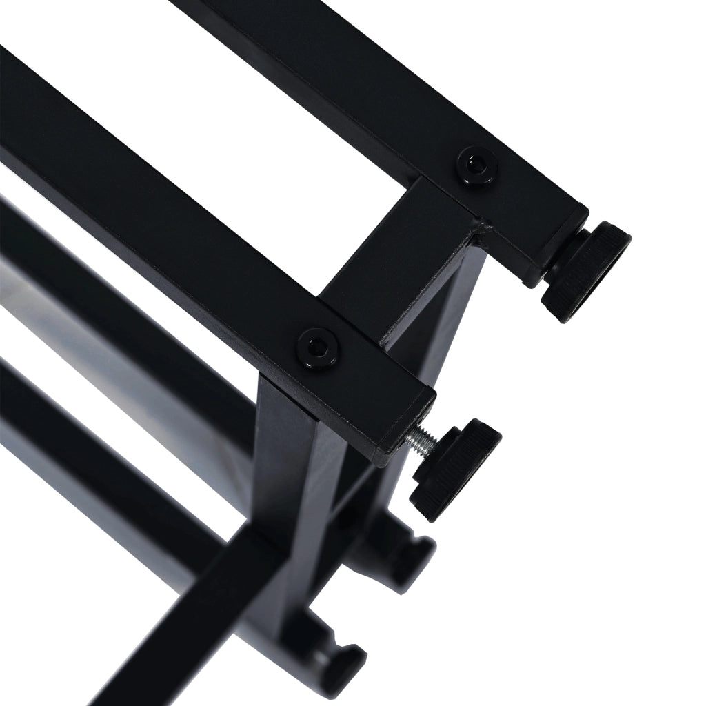 Tavolo da pranzo in MDF con gambe in metallo nero, per sala da pranzo e soggiorno, bianco e nero, 120 × 70 cm