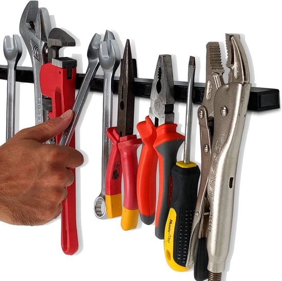 61 cm spalla per strumenti pesante (versione migliorata) - forte forza di trazione per strumenti manuali - strumento magnetico a strisce professionale - organizzatore di strisce magnetiche per strumenti in metallo per officina e garage.