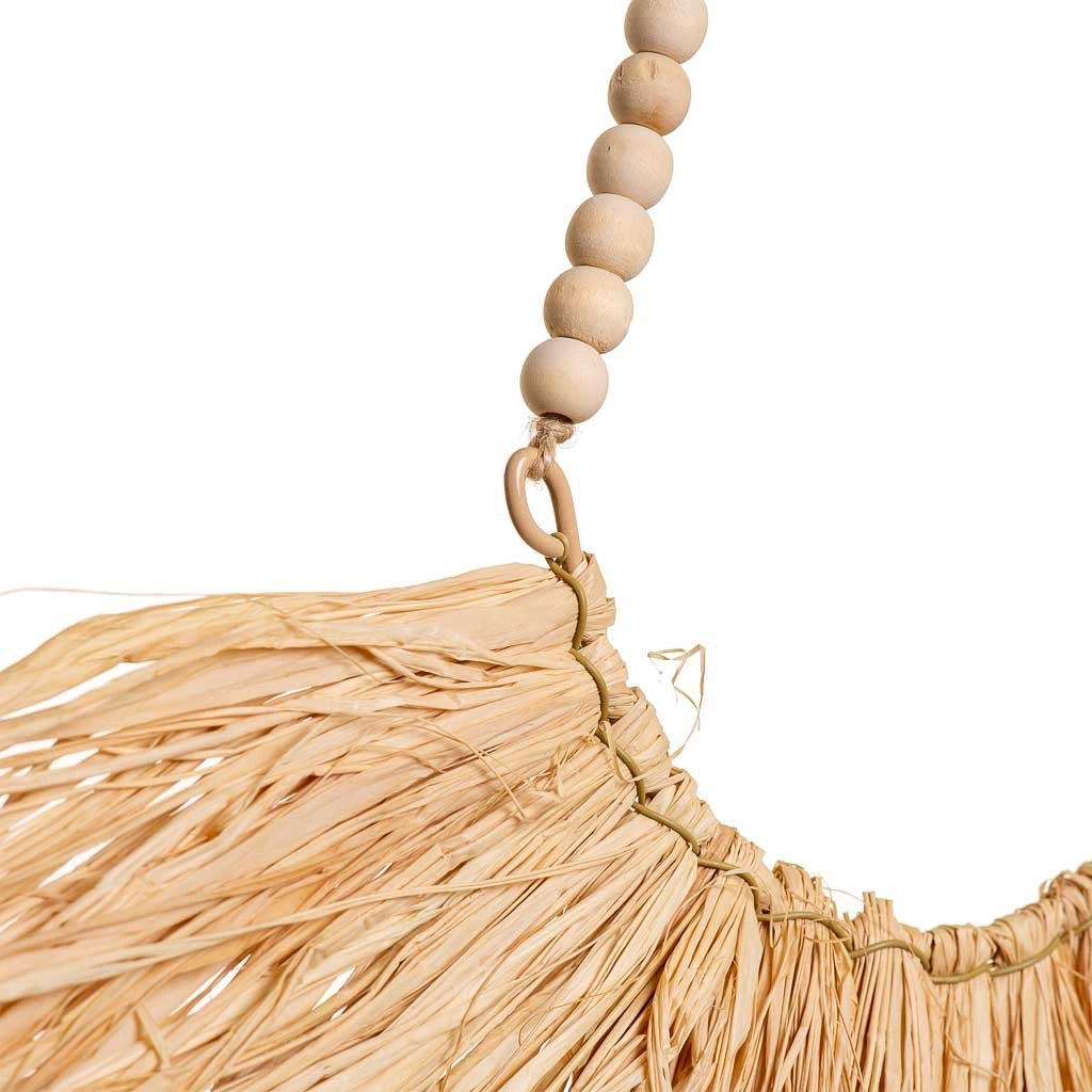 Collana decorazione muro in fibra naturale marrone 26x02x13h