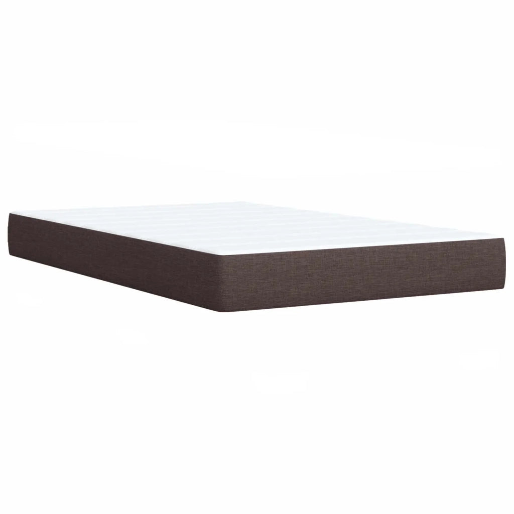 Letto box spring con materasso Marrone Scuro 120 x 190 cm 3455304