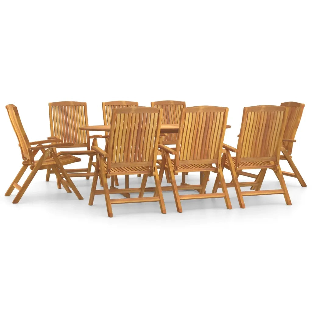 Set da Pranzo per Giardino 9 pz in Legno Massello di Teak 3154920