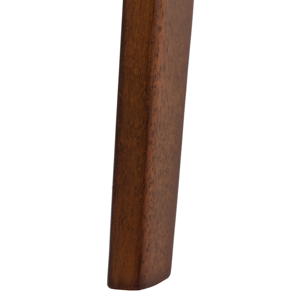Set di 2 sedie da pranzo Marrone Seduta imbottita Schienale Boucle Poliestere Gomma Struttura in legno Stile retrò Sala da pranzo