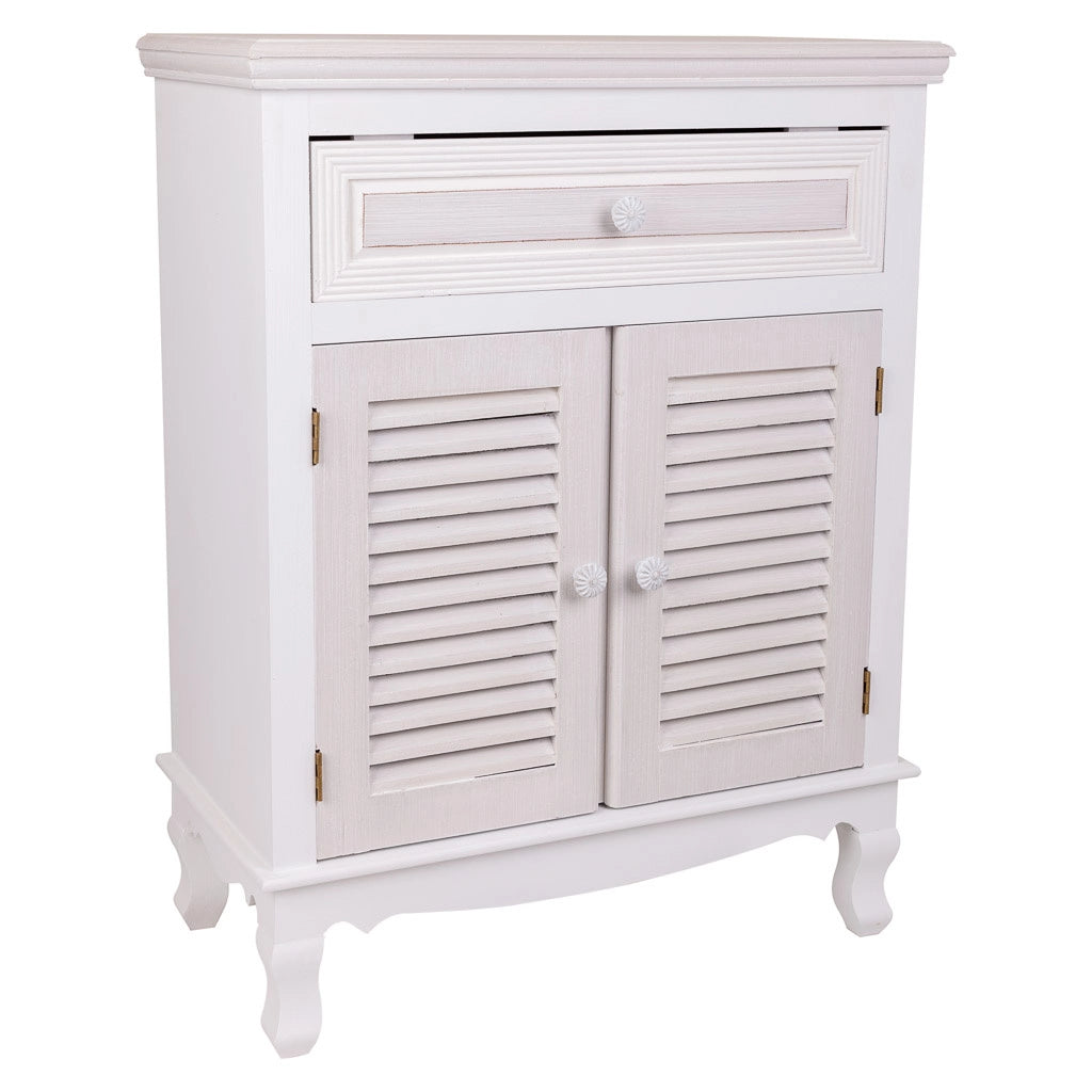 Mobile da ingresso in legno bianco 60x30x78h cm