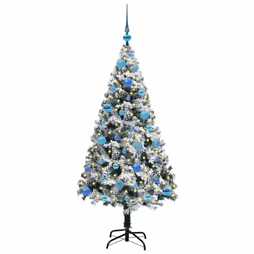 Albero di Natale Artificiale-Albero Natalizio con 150 LED Bianco 150 cm 534624