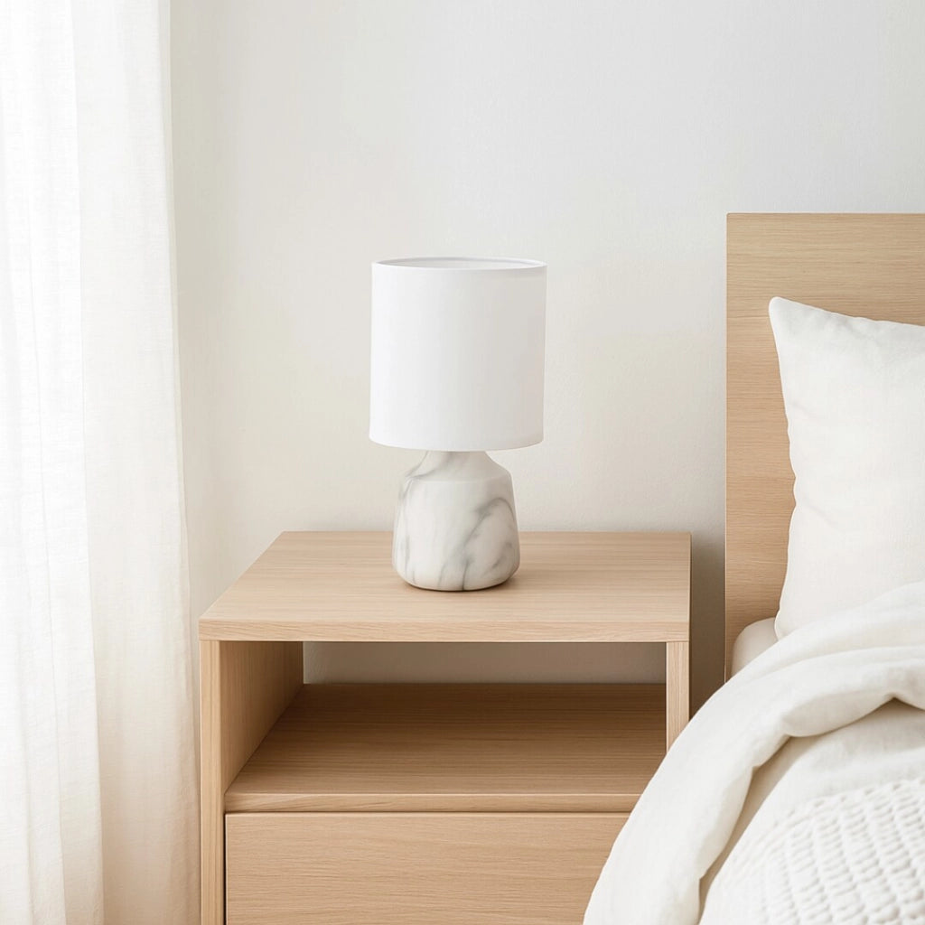 Lampada da tavolo Nalisa 1xE14 marmo bianco Rabalux