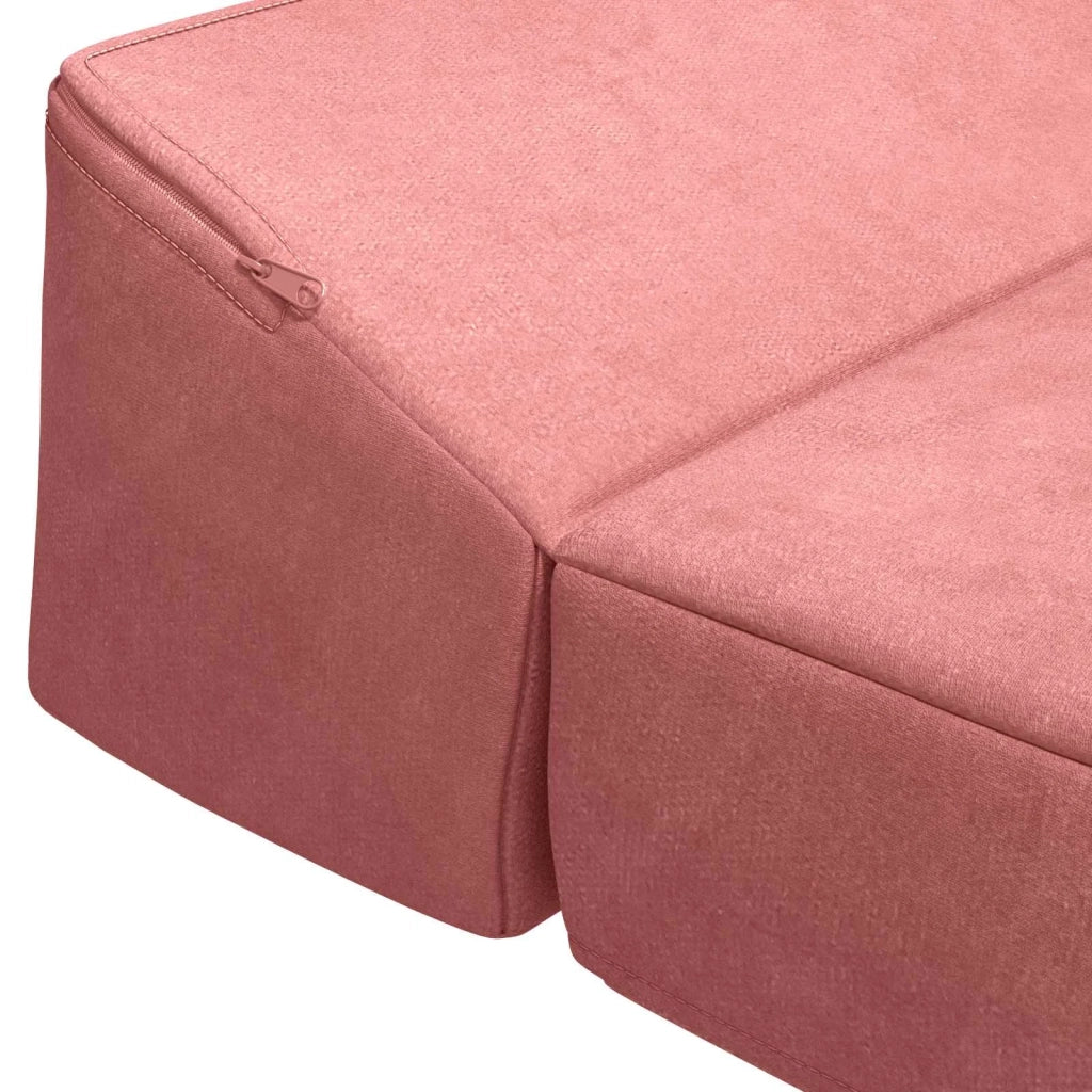Divano Letto Pieghevole Rosa 200 x 70 x 10 cm Velluto 900027