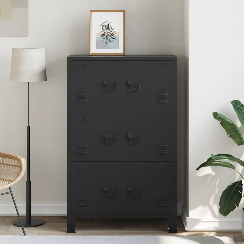 Armadio Classificatore Industriale Nero 75x40x120 cm in Acciaio  cod mxl 67498