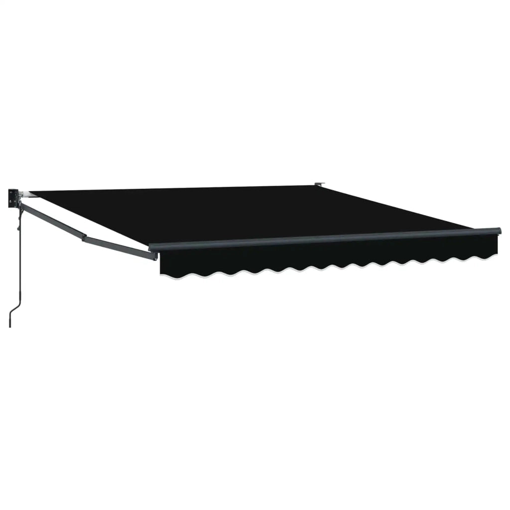 Tenda Retrattile Nero 350 x 250 cm Poliestere e Alluminio 3330332