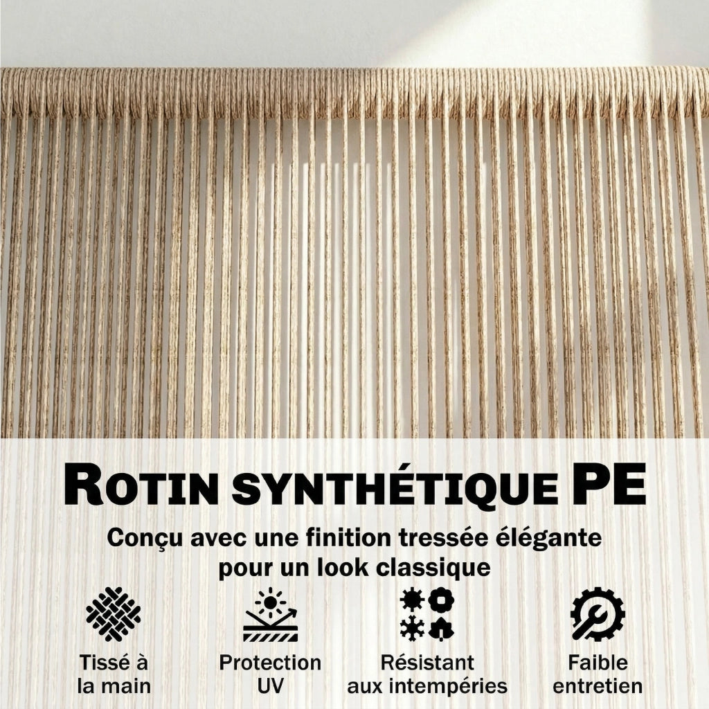 Panchina Giardino 2 Posti ¨C zephmum ¨C Resina Polyrattan Grigio Antracite