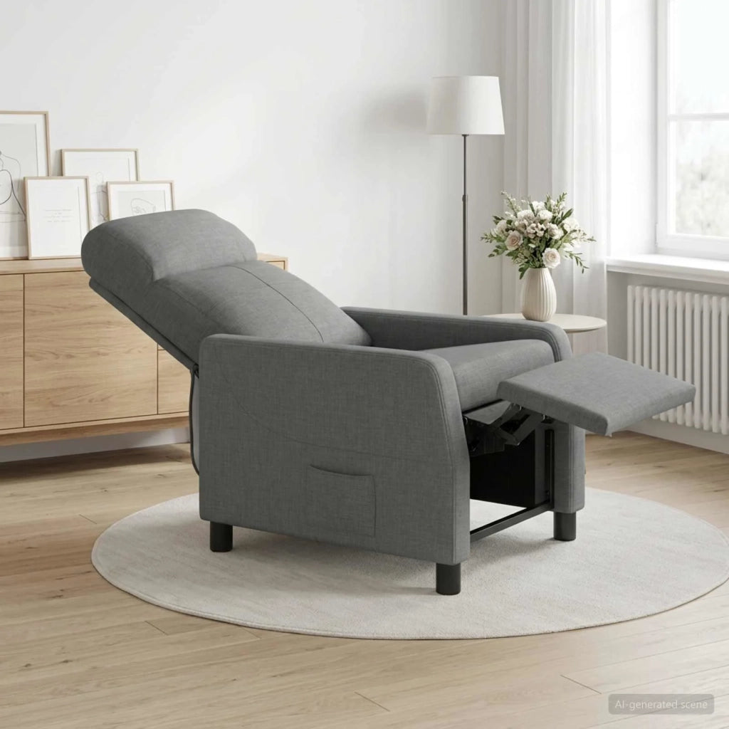 Divano Sedia-Poltrona reclinabile Grigio Scuro Tessuto 919391