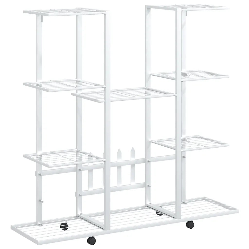 Portafiori con Ruote 94,5x24,5x91,5 cm Ferro Bianco cod mxl 59125