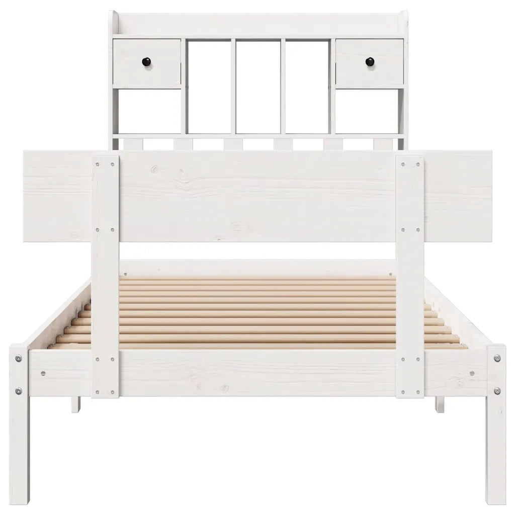 Letto con Libreria senza Materasso 75x190 cm in Legno Pino 3321819