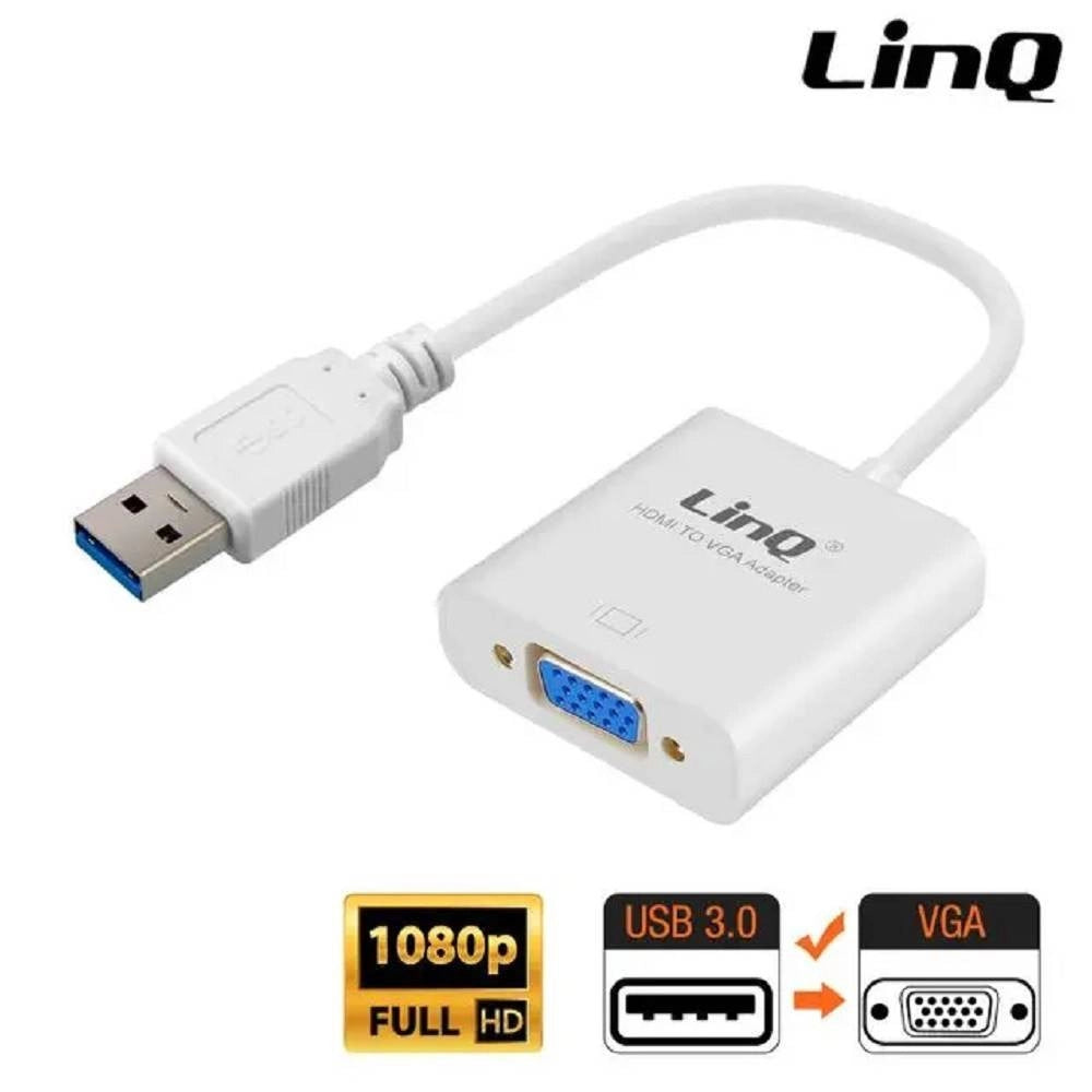 Trade Shop - Convertitore Adattatore Video Da Usb 3.0 Maschio A Vga Femmina 1080p U3-vga263 -