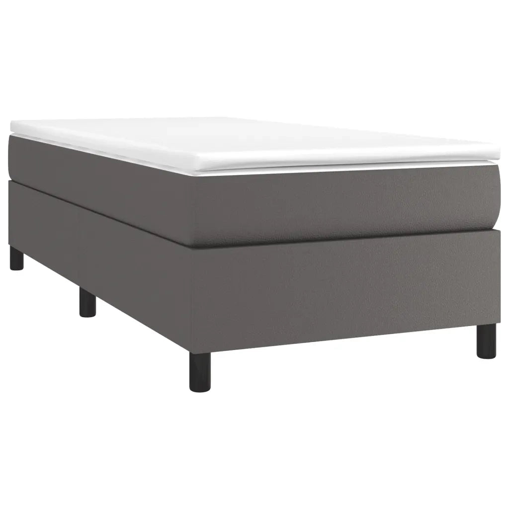 Struttura Letto a Rete a Molle-Giroletto Grigio 100x200 cm in Similpelle 751339