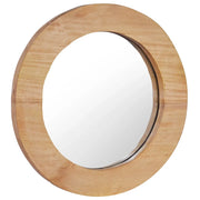 Specchio da Parete 40 cm in Legno di Teak Rotondo 288805