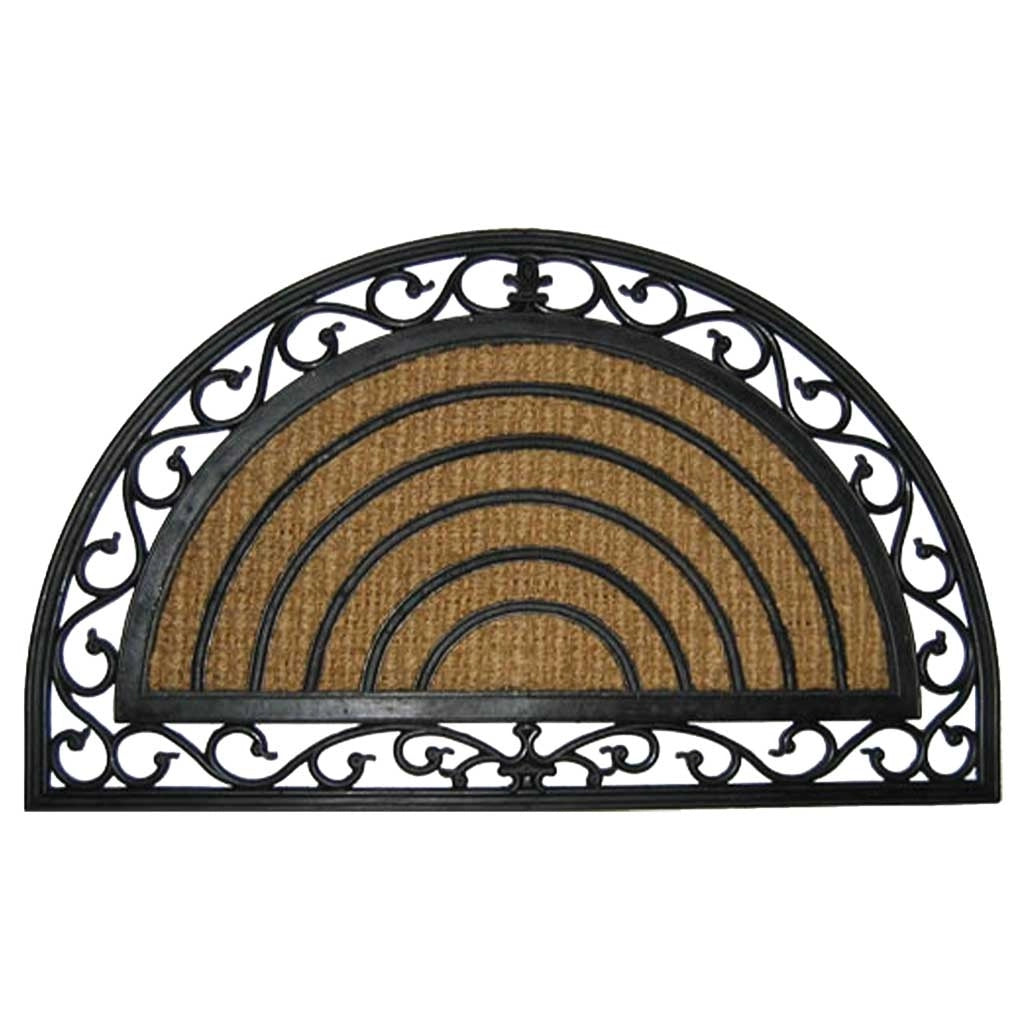Zerbino in gomma e cocco naturale marrone 75x45x1