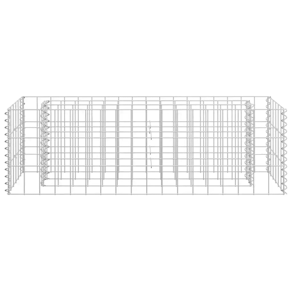 Gabbione Letto Rialzato in Acciaio Zincato 90x30x30 cm cod mxl 49935