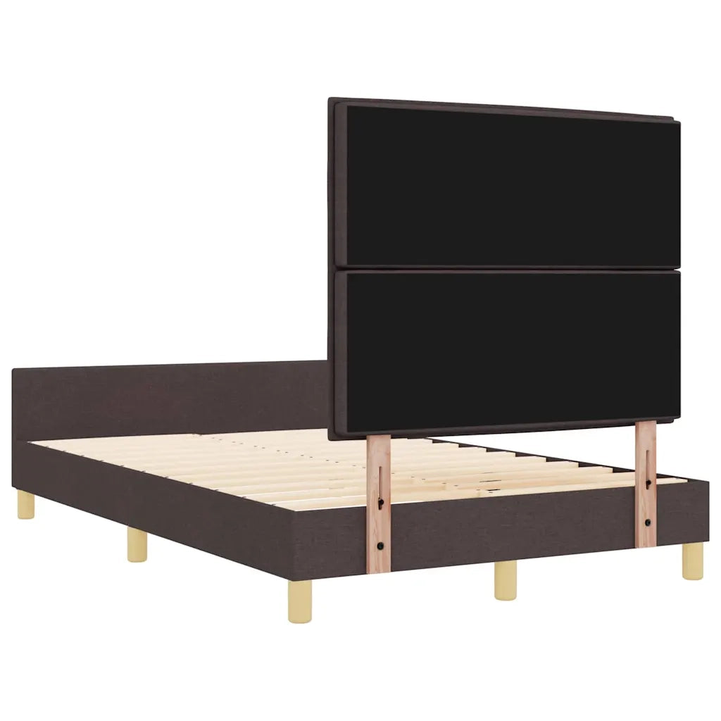 Struttura del letto Marrone scuro 140 x 200 cm Tessuto 3344658