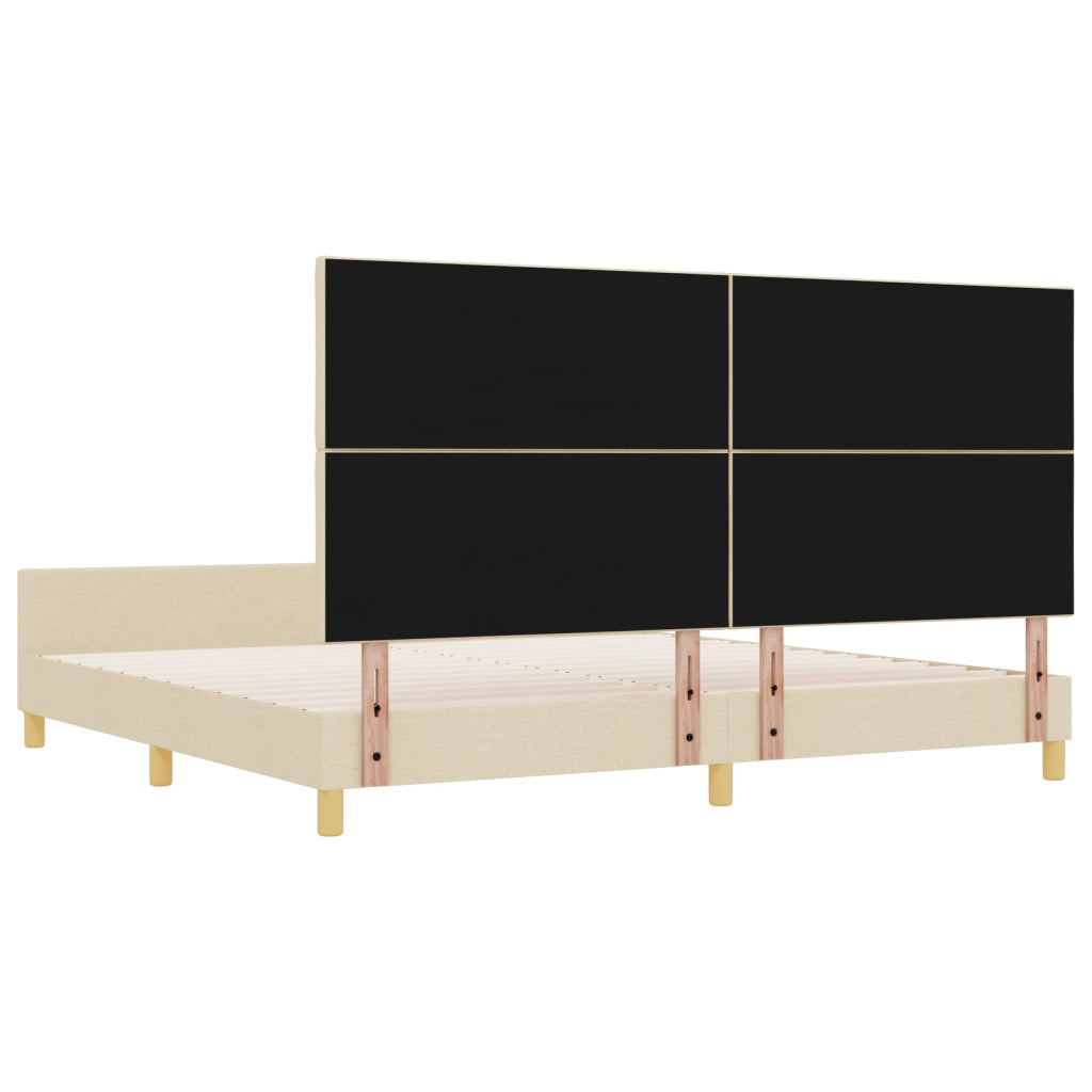Struttura Letto  Crema 200x200 cm in Tessuto