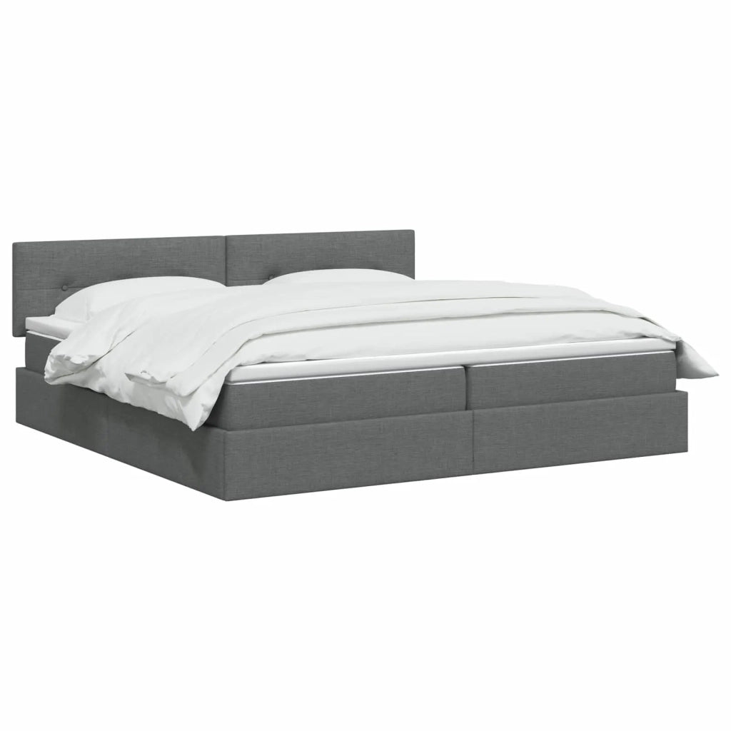 Letto con contenitore LED e materasso Grigio Scuro 200 x 200 cm 3459085