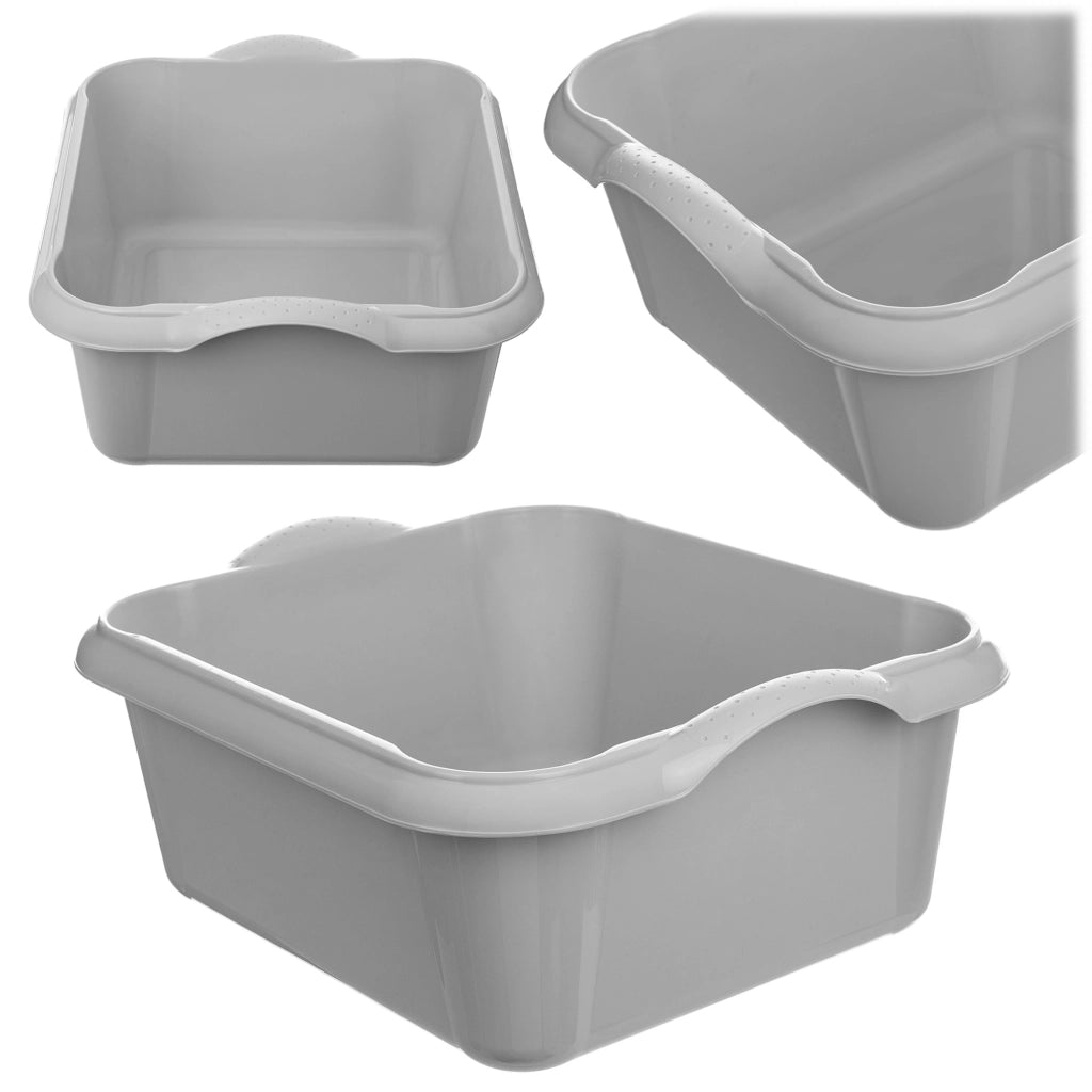 Bacinella per bucato in plastica KADAX da 10 litri, rettangolare, con manici