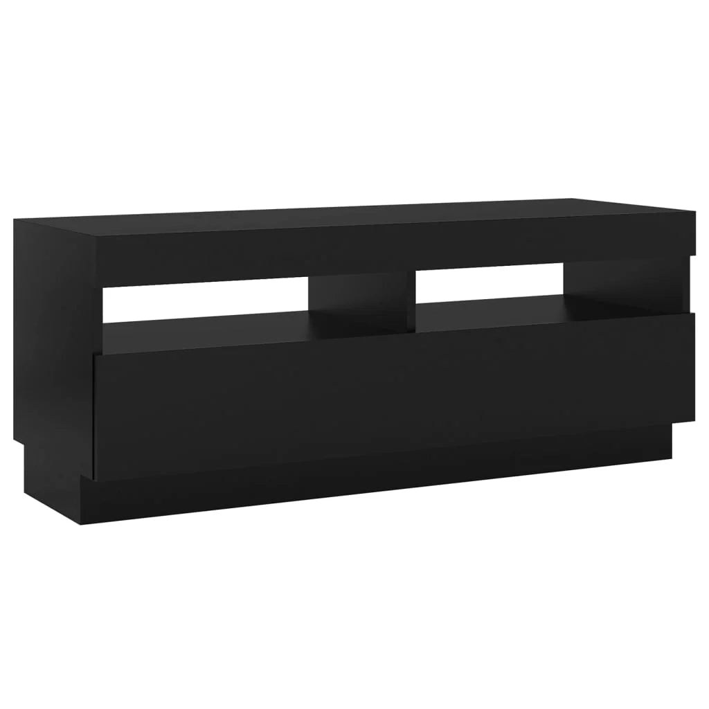 Mobile TV multimediale scaffale TV credenza mobile TV per sala da pranzo soggiorno camera da letto con luci LED 100 x 35 x 40 cm nero 02_0026509