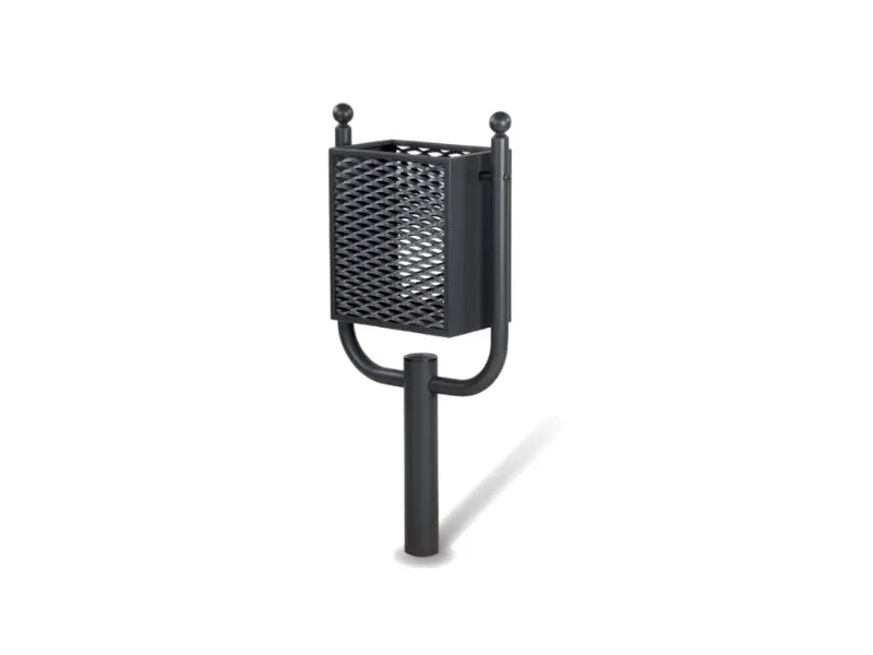 Cestino Amir 208 Giochipark acciaio zincato 25lt Ø40x23h arredo urbano - Filo pavimento