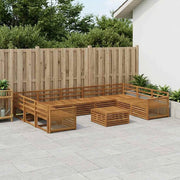 Set di divani da esterno 10 pz Naturale 3383867