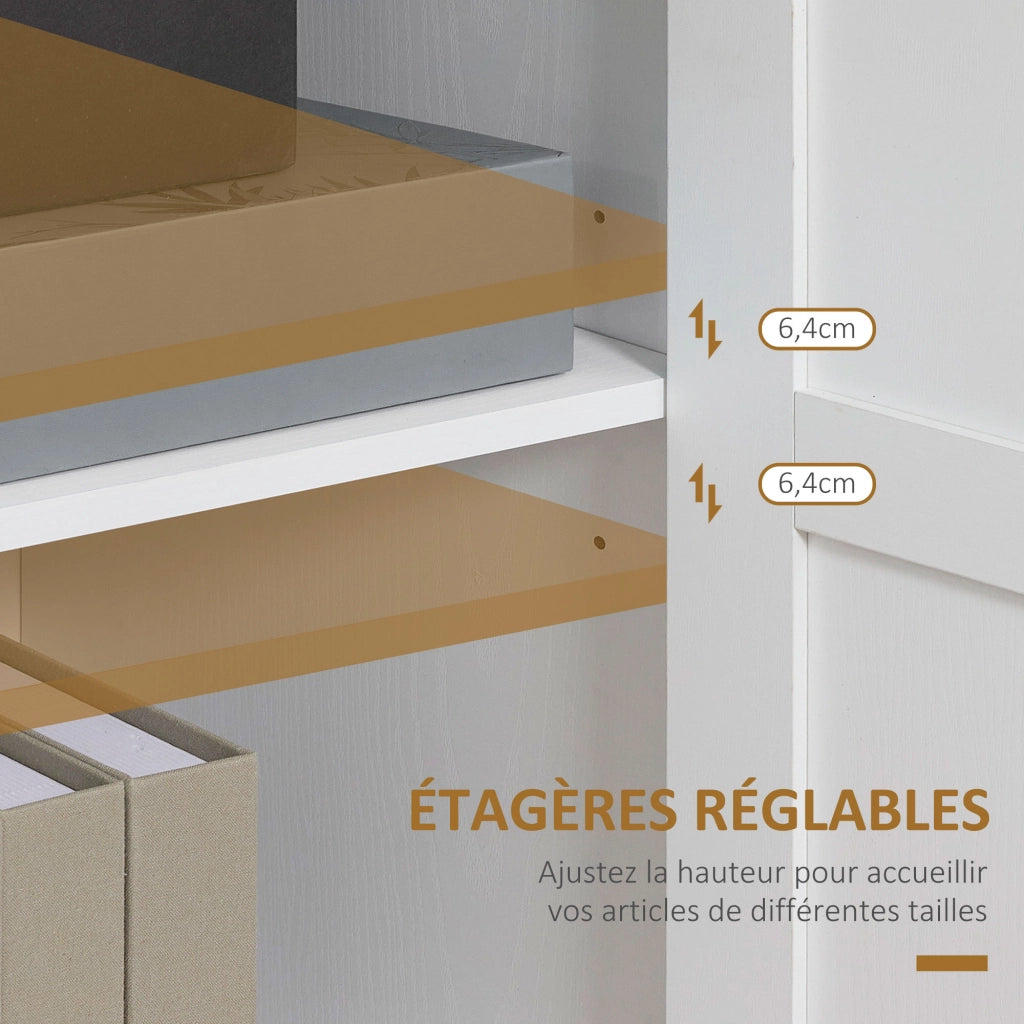 Credenza da cucina con 2 ante e 2 ripiani regolabili ¨C Zephmum ¨C 90x39.5x88 cm