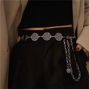Cinturone a catena multipla per donne e ragazze, cinturone con punte metalliche per vita, cinturone robusto per abiti e accessori