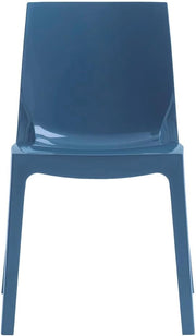 S6317BA Upon Ice Higlopp-Sedia impilabile, 54 x 52 x 81 cm, Colore: Blu Avio Lucido, Policarbonato