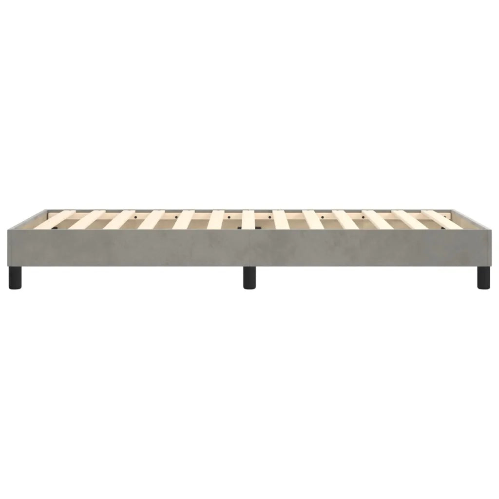 Struttura Letto a Rete a Molle-Giroletto Grigio Chiaro 80x200 cm Velluto 198358