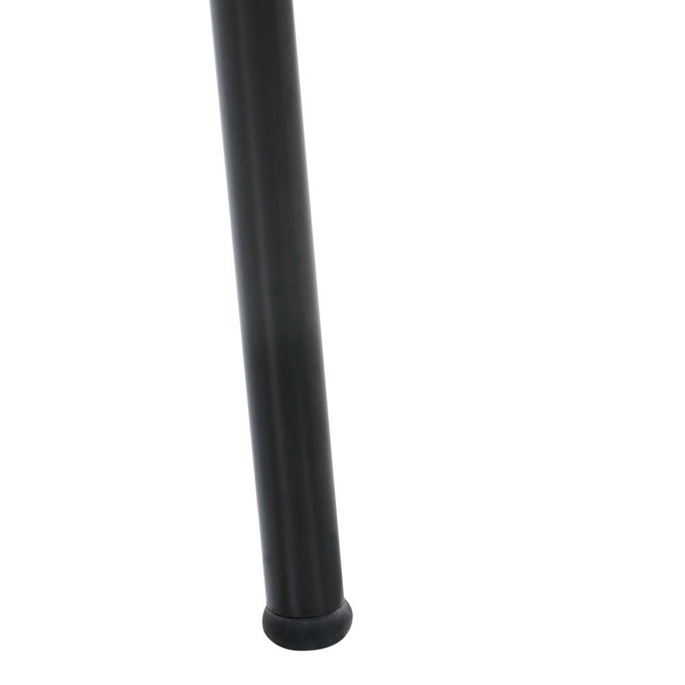 Set di 4 sedie da pranzo verde nero poliestere gambe in ferro senza braccioli cappucci protettivi design minimalista moderno impilabili