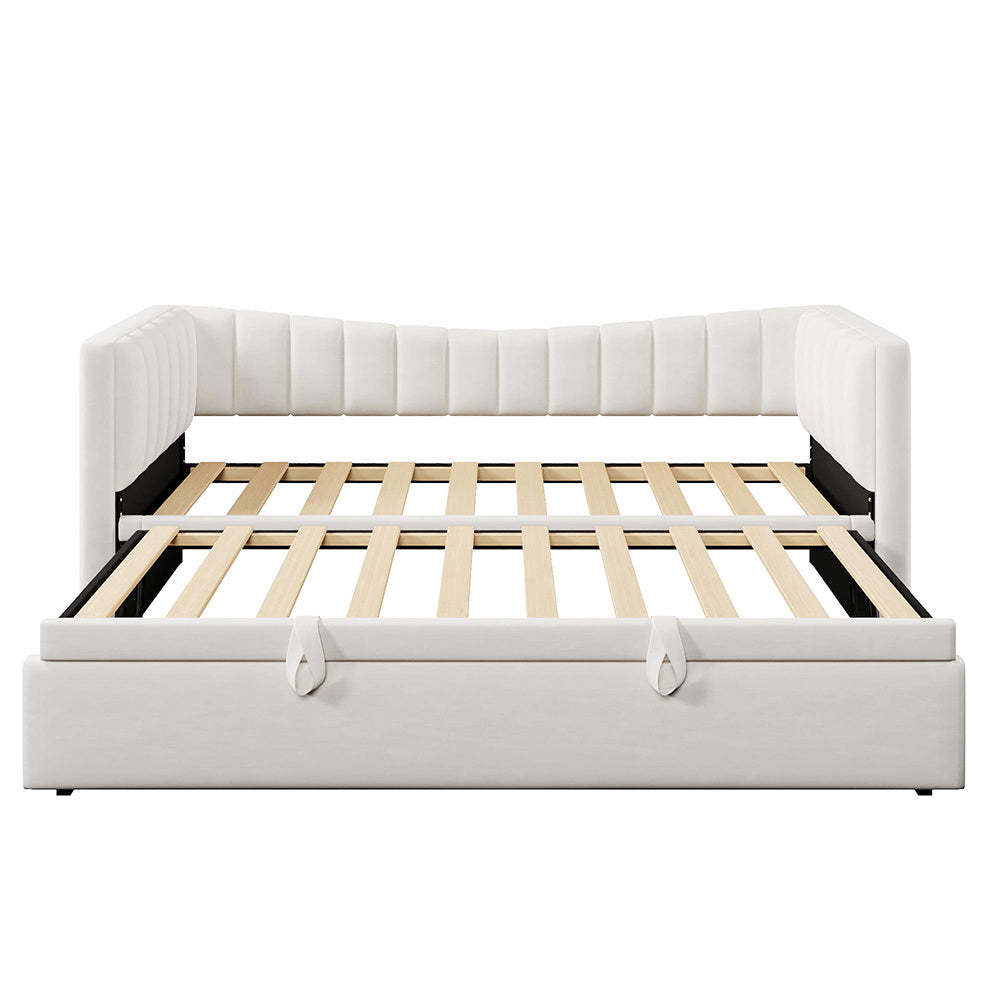 Divano letto daybed - Xylo - 90/180x200 cm letto nascosto bianco