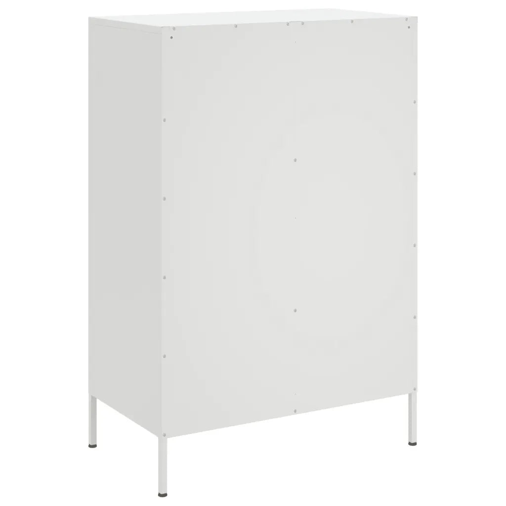 Credenza-Buffet-Armadio da cucina Bianca 68x39x101,5 cm in Acciaio 718068