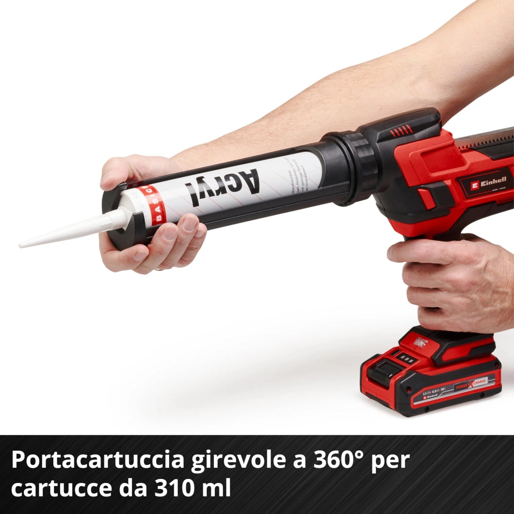 Pistola per Silicone Batteria Tesg 18 a 10 Li Einhell Volt 18 Xchange Solo