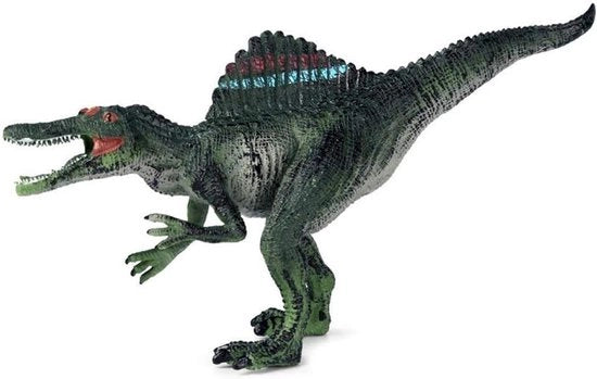 Figura di Spinosaurus in stile dinosaurio, modello di animale a grandezza naturale, giocattolo per bambini, collezionabile, adatto per ufficio, casa o decorazione.