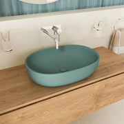 Lavabo da appoggio ovale 60x43x14,5 cm carta da zucchero
