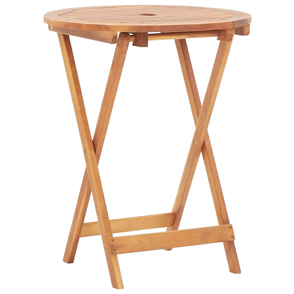 Set da Bistrot 3pz Grigio in Polipropilene e Legno Massello