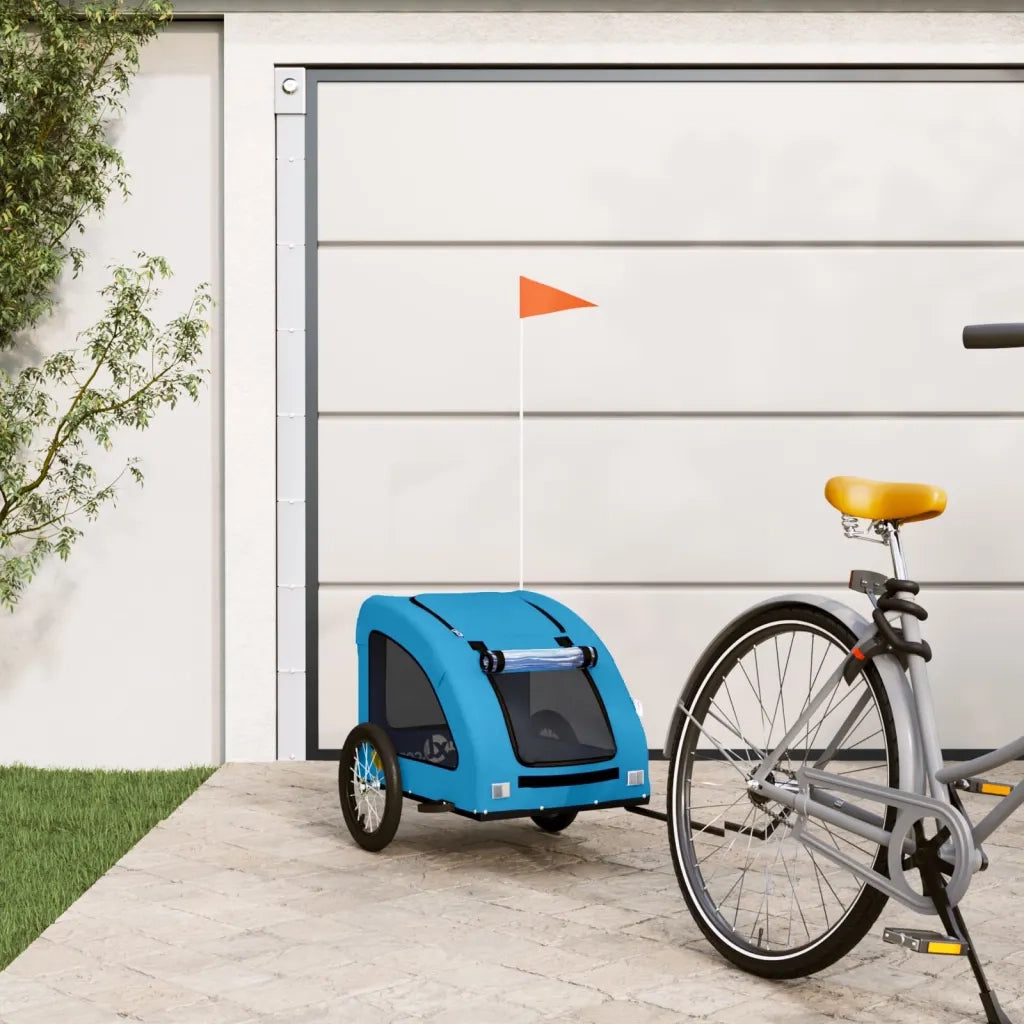 Rimorchio da Bici per Animali Blu Oxford e Ferro 93960